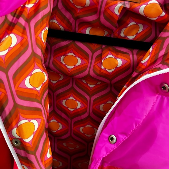 MOTHER Pink and Red Puffer Jacket - Picture 6 of 10